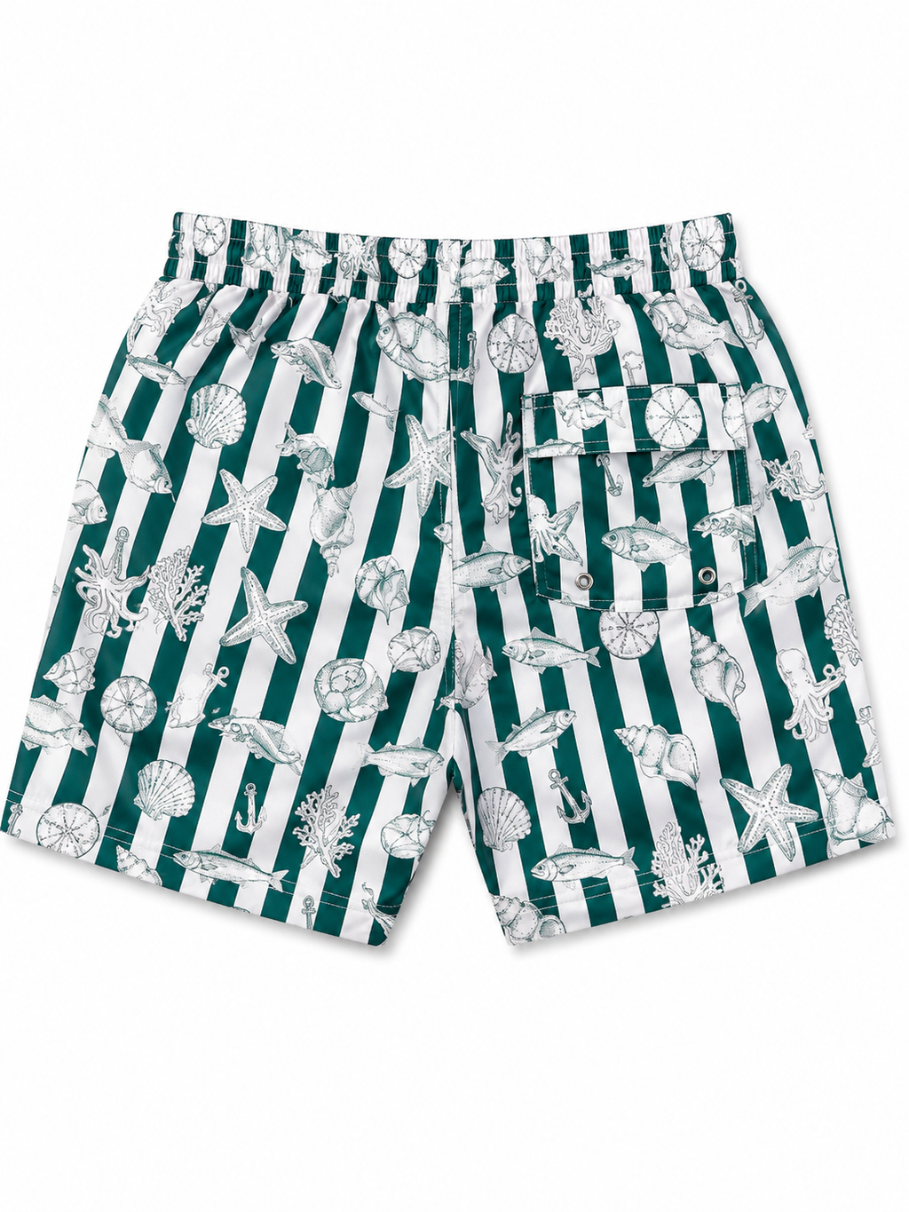 Green stripes swim short