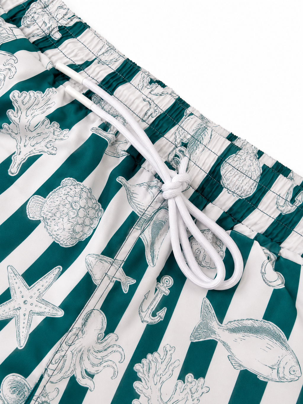 Green stripes swim short